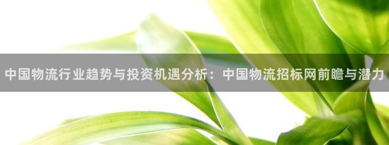 旺财28娱乐官网网页：中国物流行业趋
