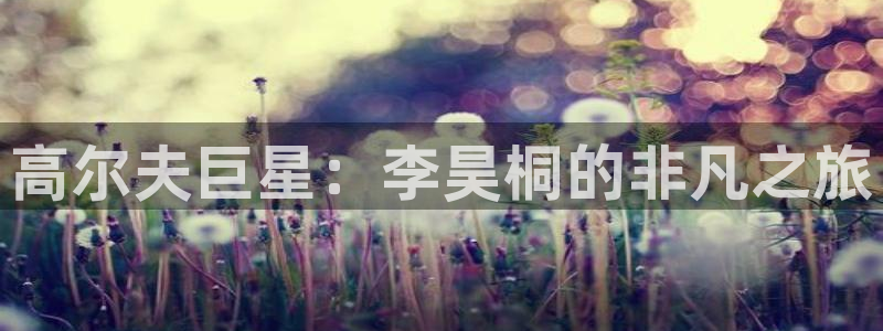 球速体育：高尔夫巨星：李昊桐的非凡之旅